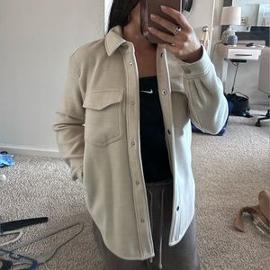 Abercrombie Beige Shirt Jacket / Shacket
